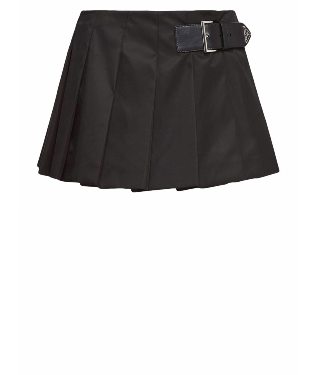 PRADA Черная полиэстеровая юбка мини, фото 1