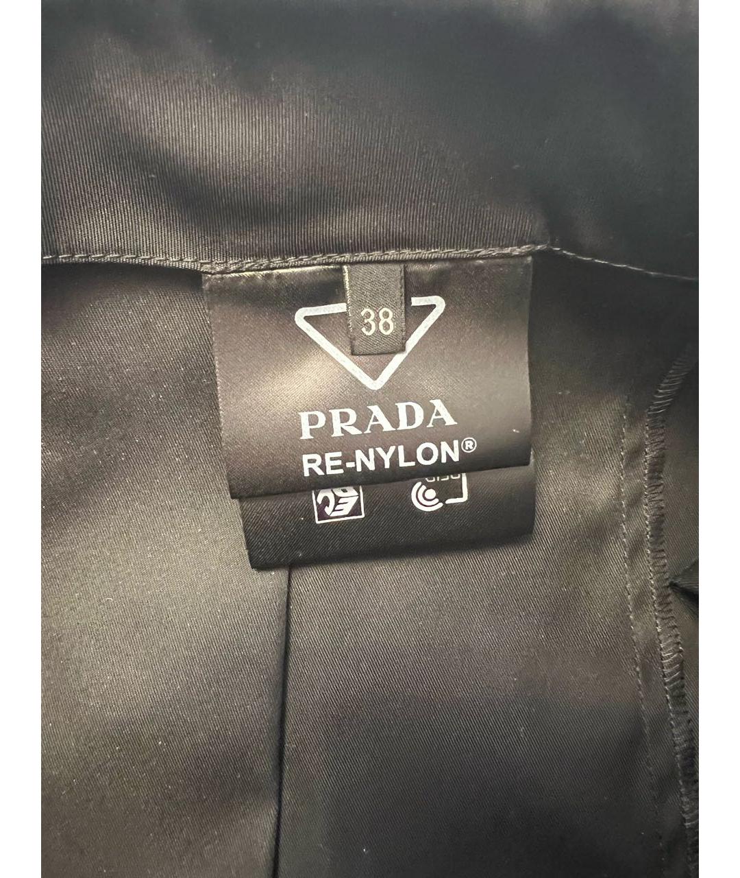 PRADA Черная полиэстеровая юбка мини, фото 4