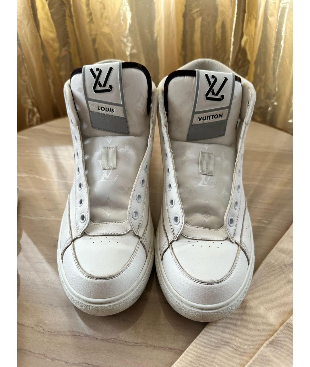 LOUIS VUITTON PRE-OWNED Белые кожаные кеды, фото 2