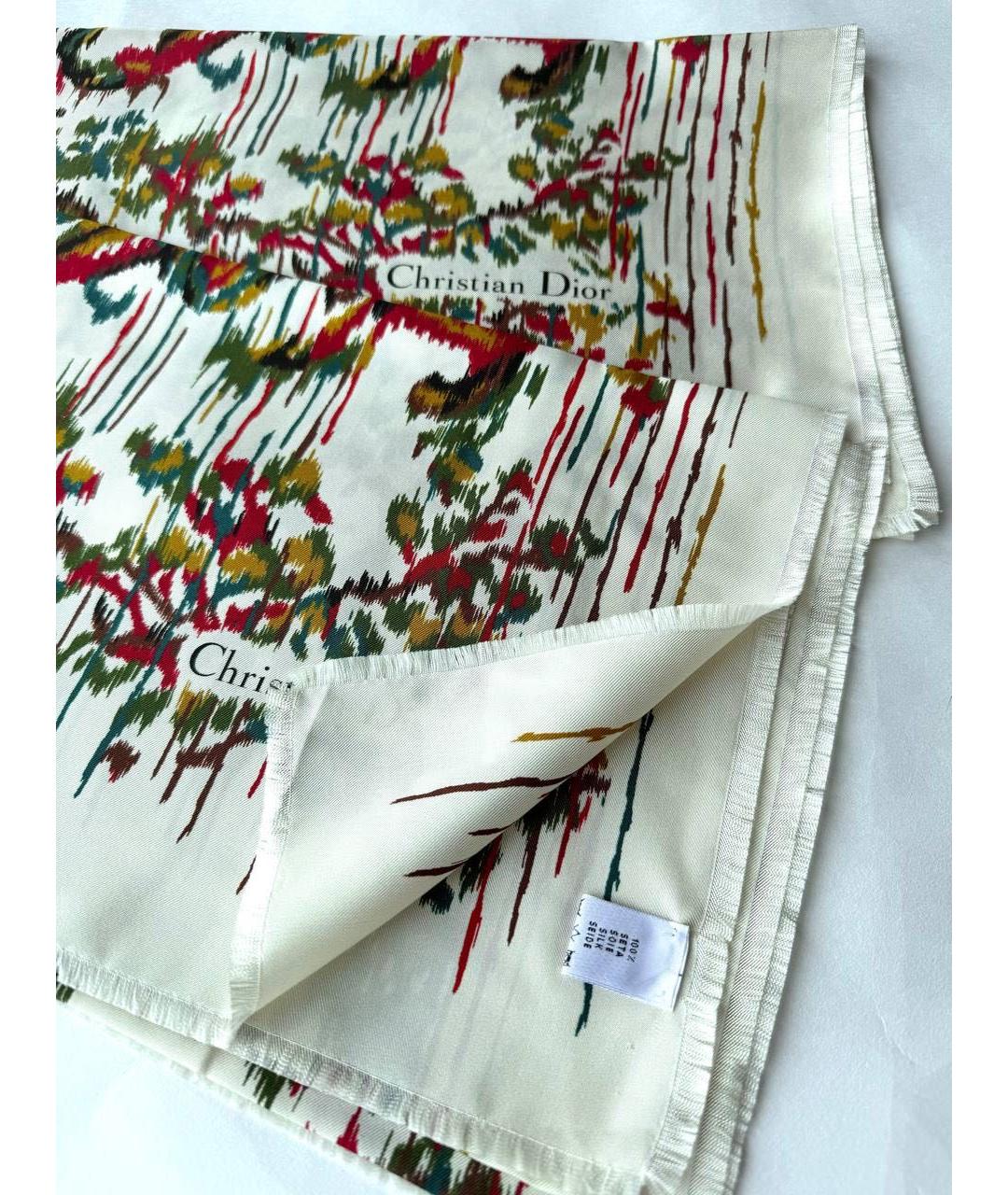 CHRISTIAN DIOR PRE-OWNED Мульти шелковый платок, фото 8