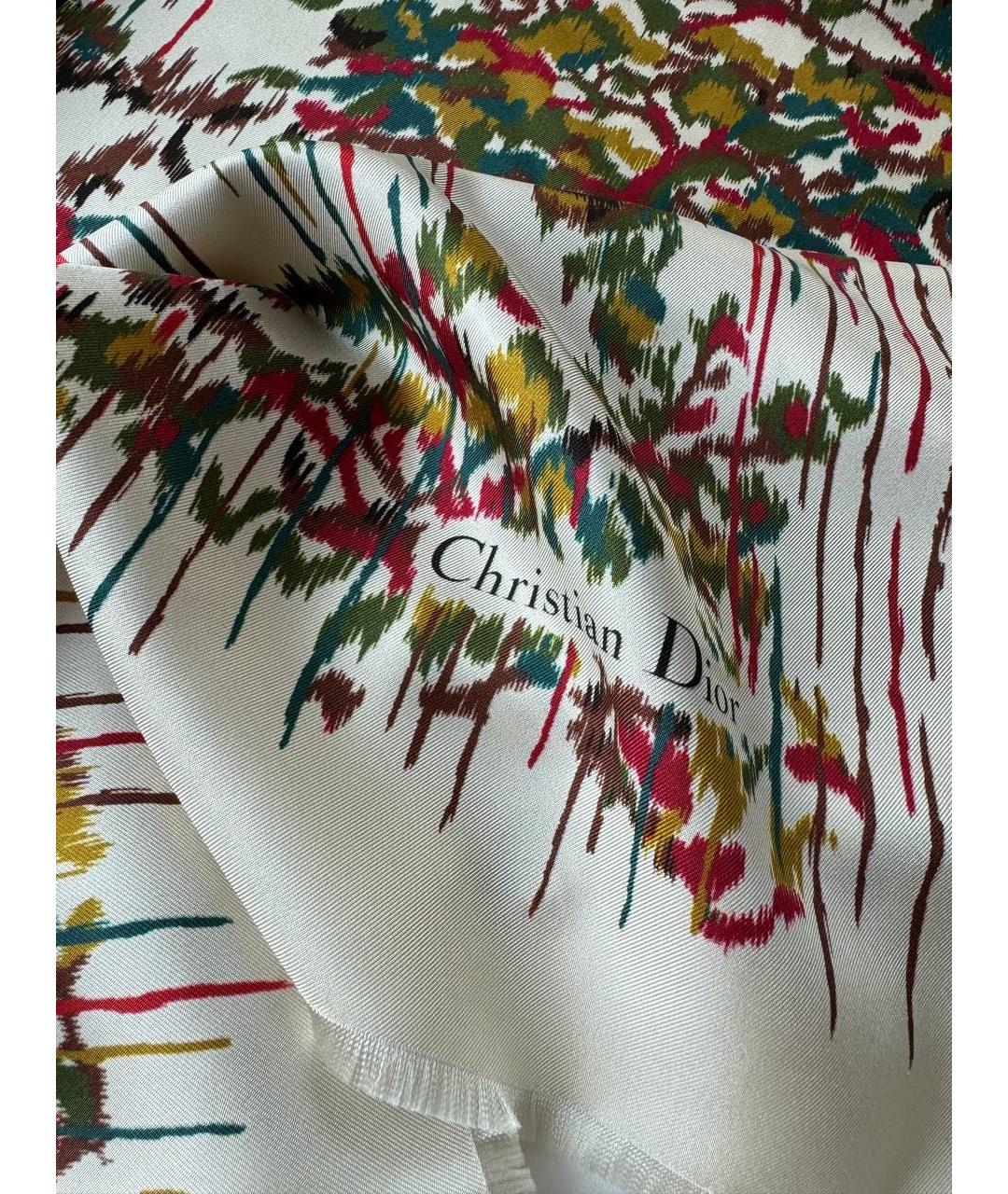 CHRISTIAN DIOR PRE-OWNED Мульти шелковый платок, фото 7