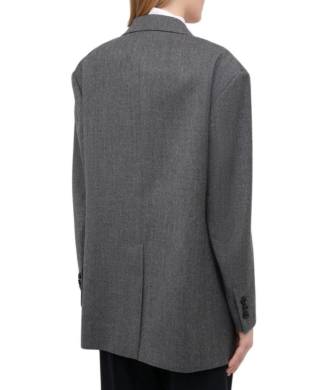 FENDI Серый шерстяной жакет/пиджак, фото 4