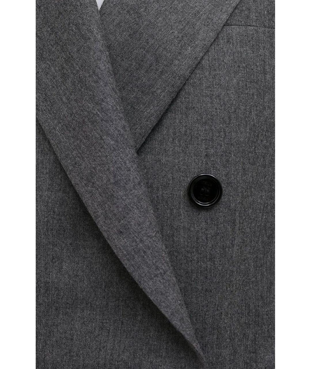 FENDI Серый шерстяной жакет/пиджак, фото 2