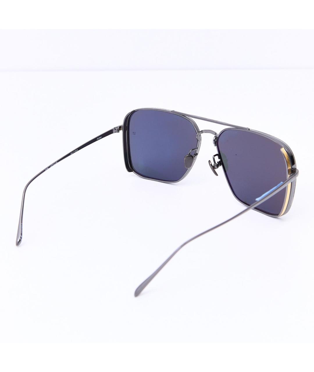 LINDA FARROW Черные металлические солнцезащитные очки, фото 2