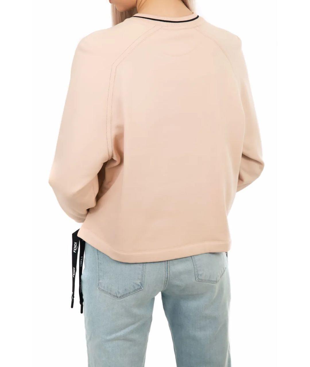 FENDI Бежевый хлопковый джемпер / свитер, фото 4