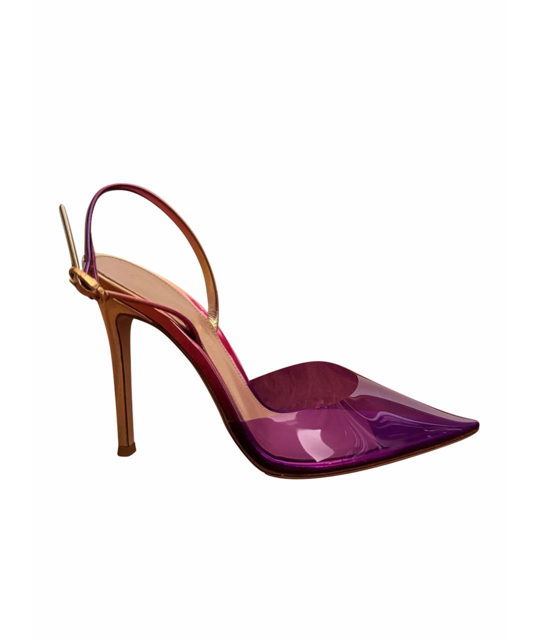 GIANVITO ROSSI Фиолетовые кожаные туфли, фото 1