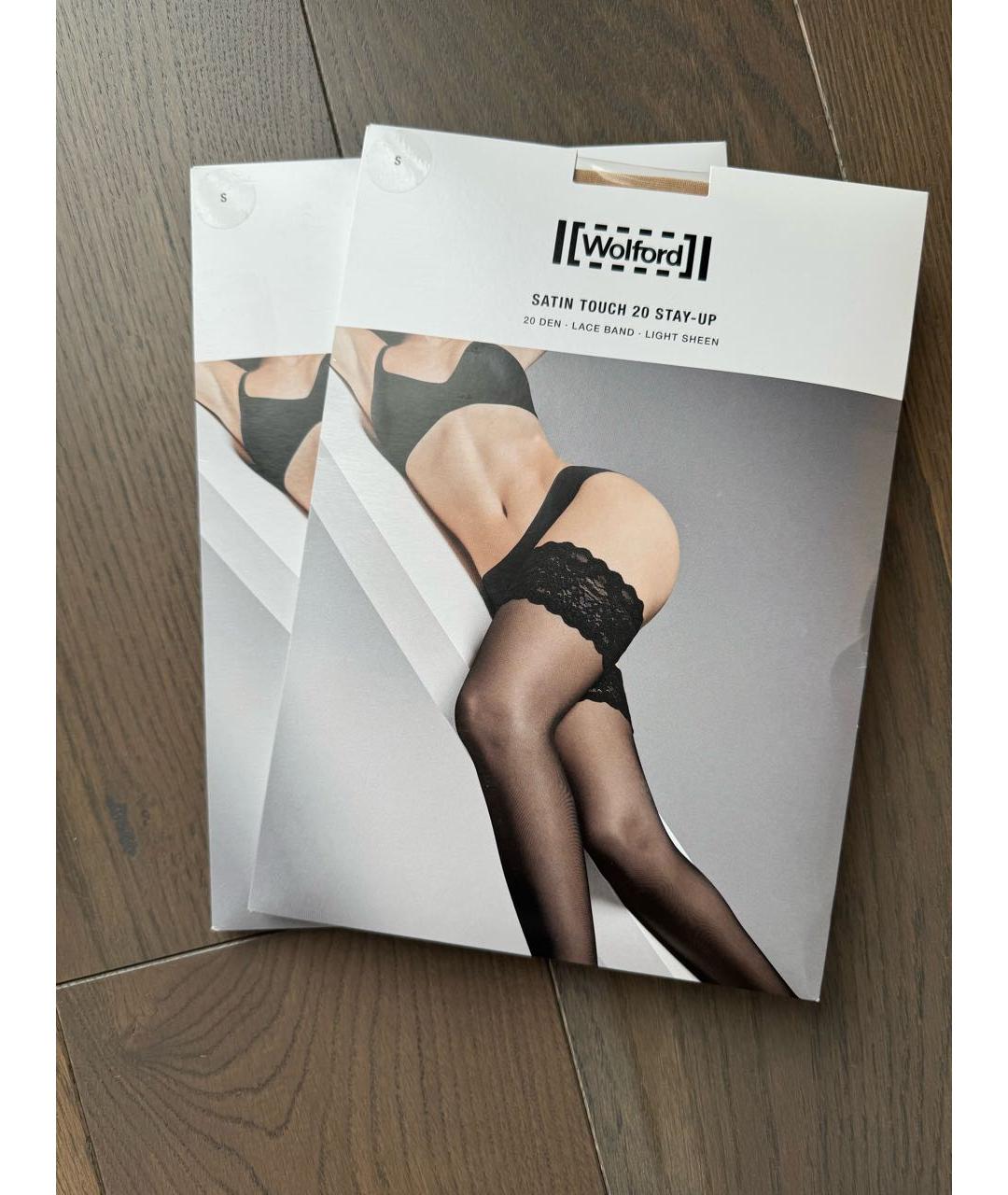 WOLFORD Бежевые носки, чулки и колготы, фото 4