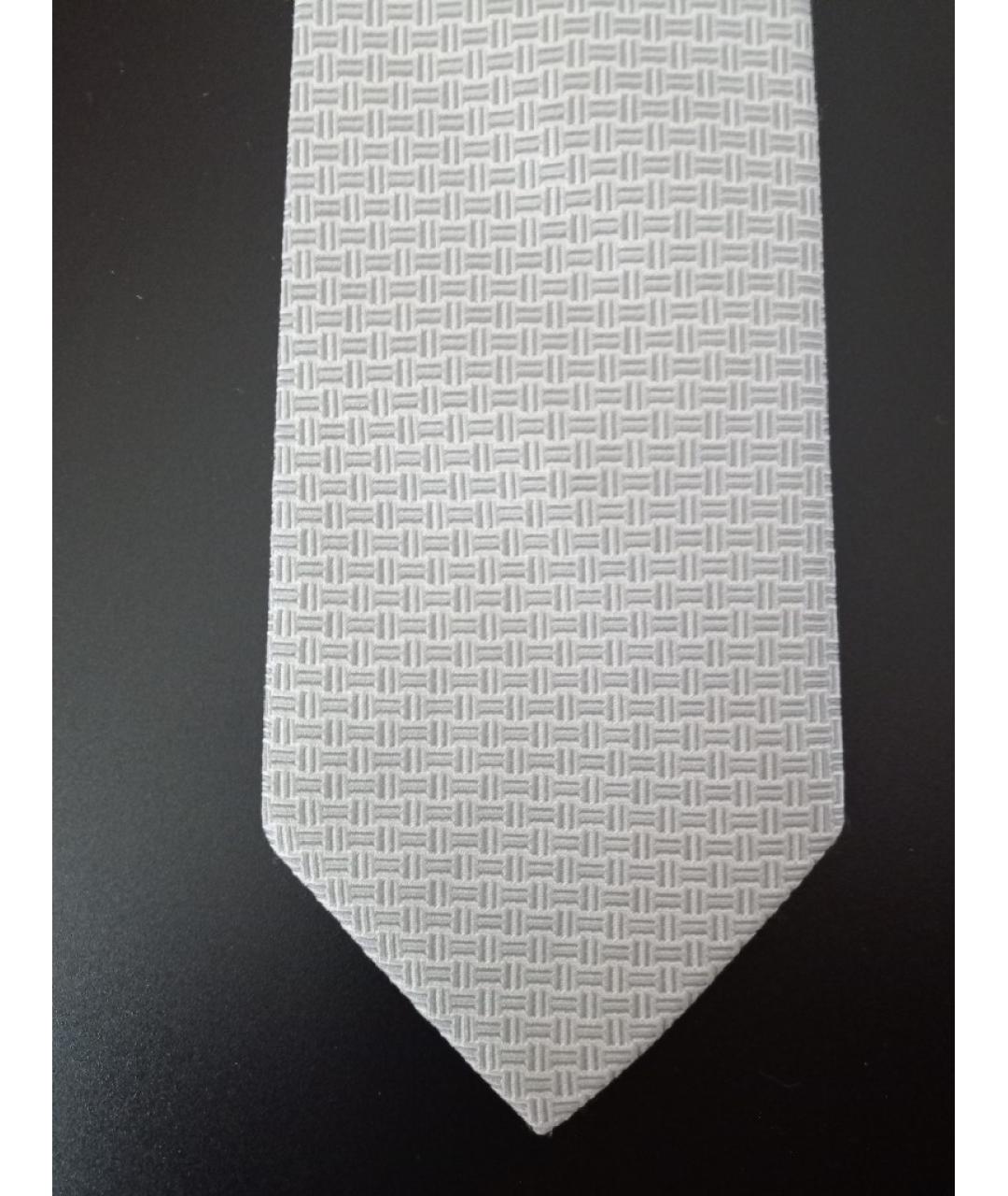 HERMES PRE-OWNED Серый шелковый галстук, фото 3