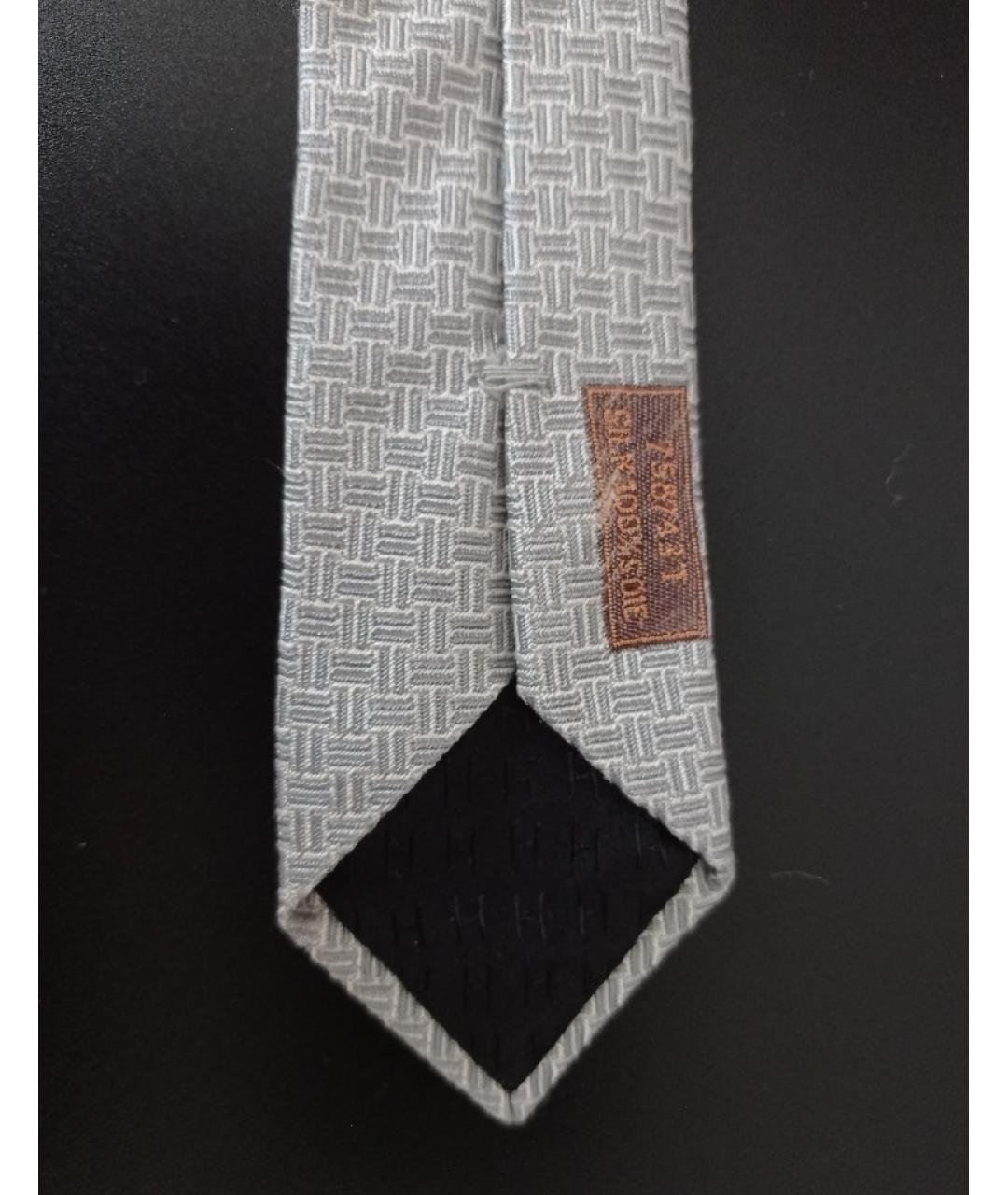 HERMES PRE-OWNED Серый шелковый галстук, фото 6