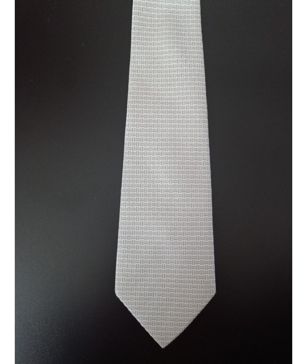 HERMES PRE-OWNED Серый шелковый галстук, фото 2