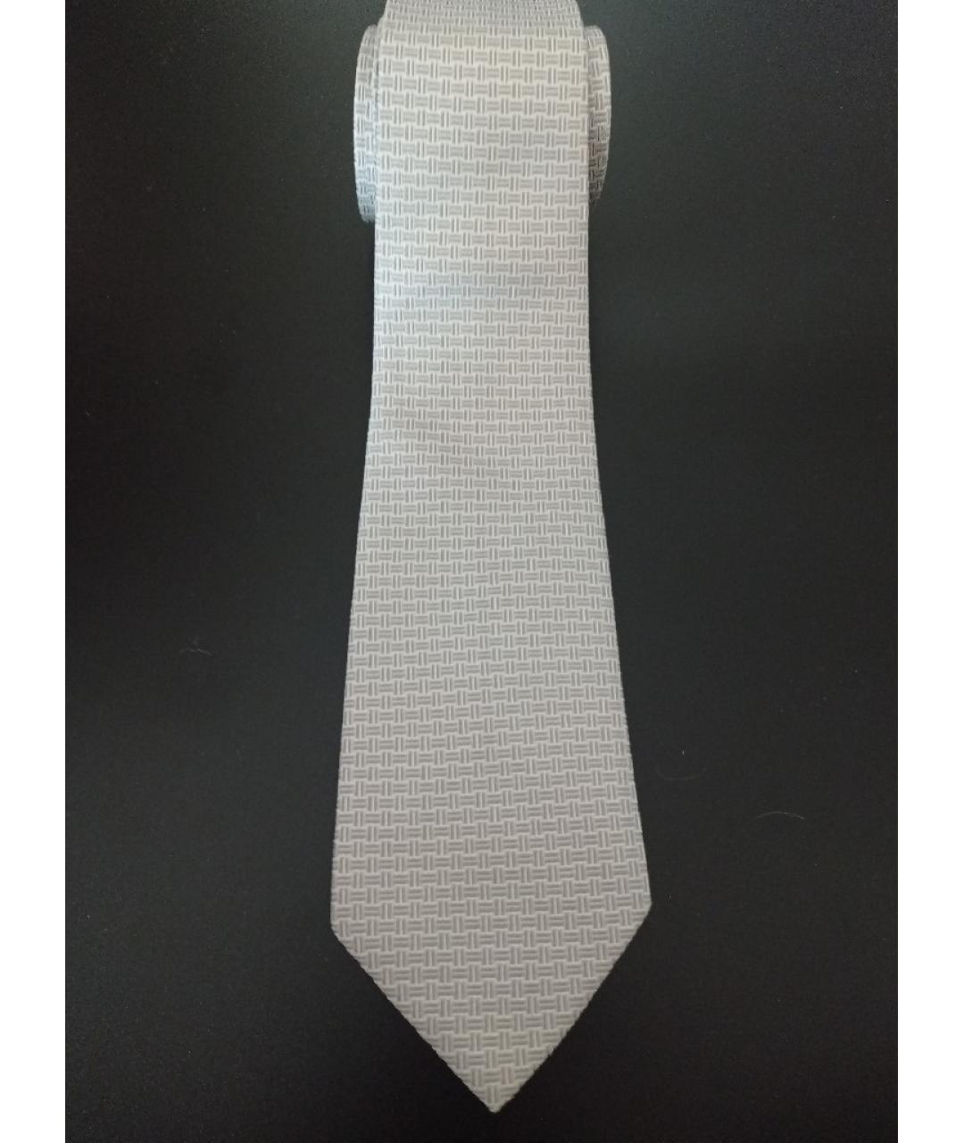 HERMES PRE-OWNED Серый шелковый галстук, фото 7