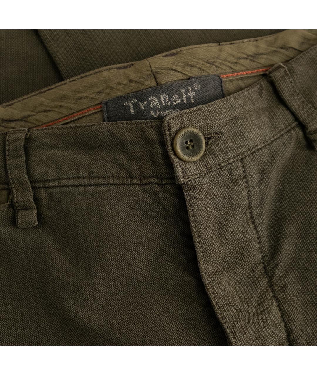 TRANSIT Хаки хлопковые прямые джинсы, фото 3