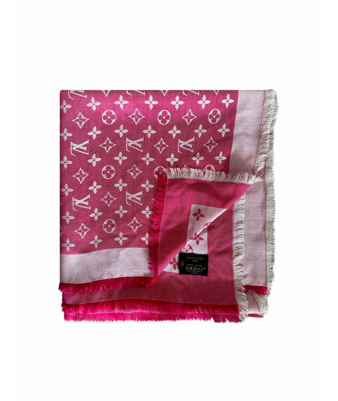 LOUIS VUITTON PRE-OWNED Розовый шелковый платок, фото 1