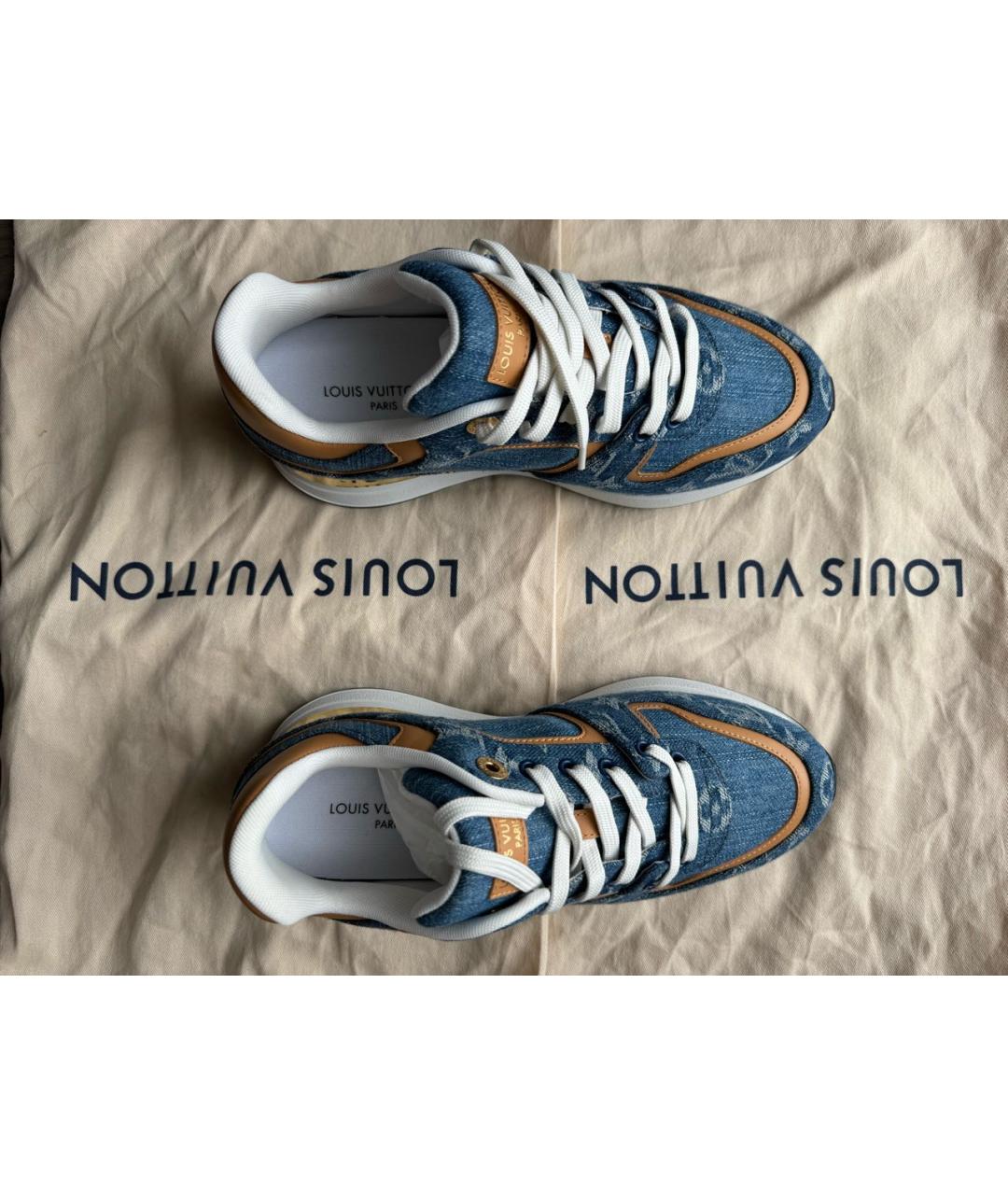 LOUIS VUITTON PRE-OWNED Голубые кроссовки, фото 7