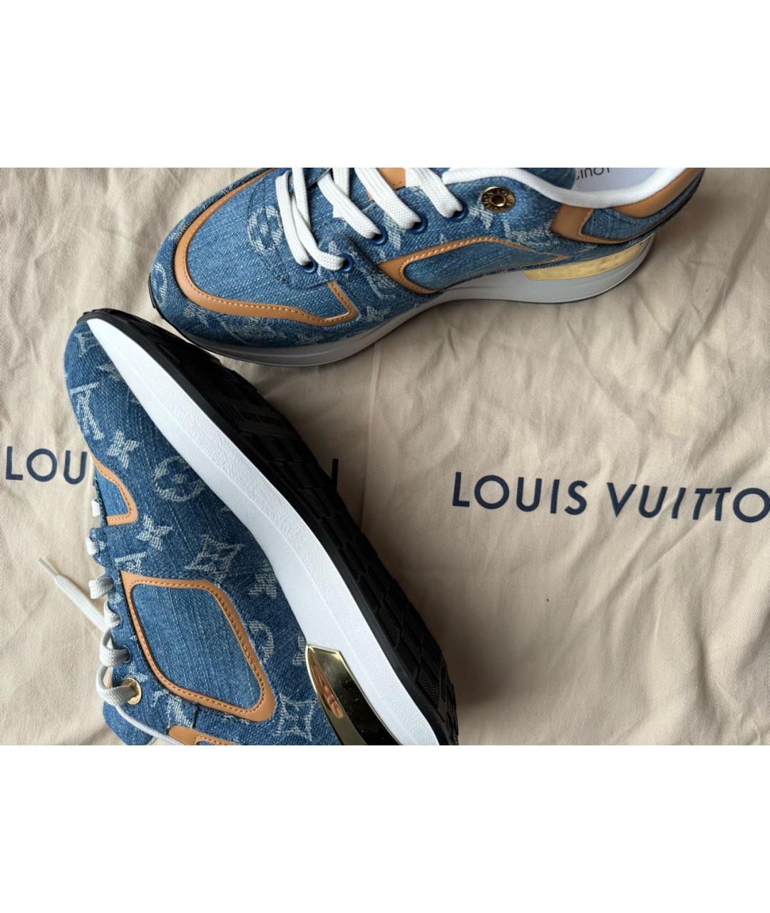 LOUIS VUITTON PRE-OWNED Голубые кроссовки, фото 6