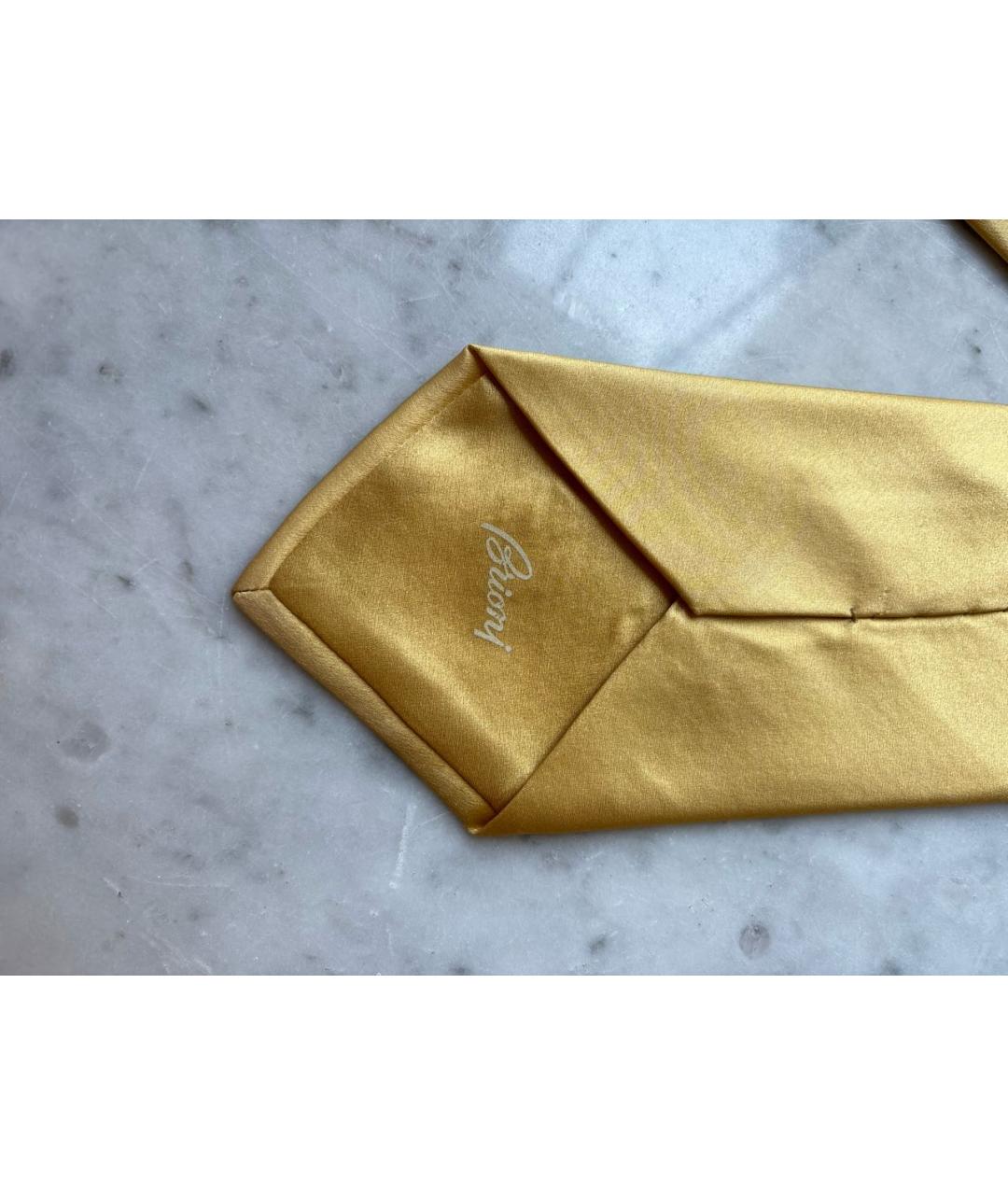 BRIONI Золотой шелковый галстук, фото 4