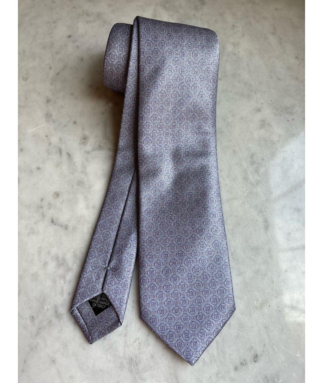BRIONI Голубой шелковый галстук, фото 7