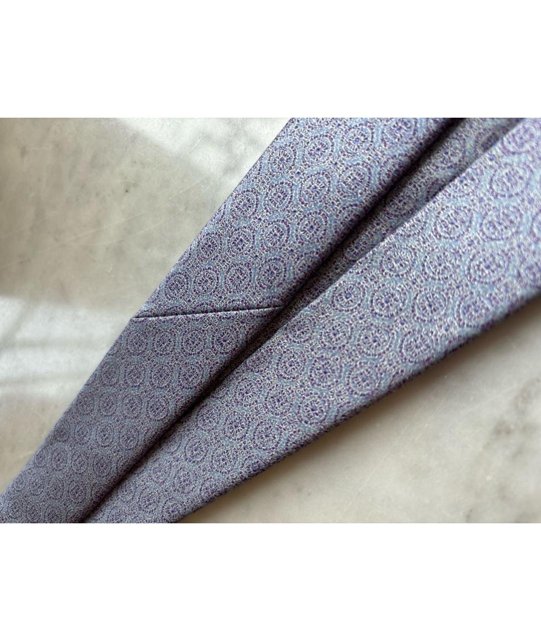 BRIONI Голубой шелковый галстук, фото 6