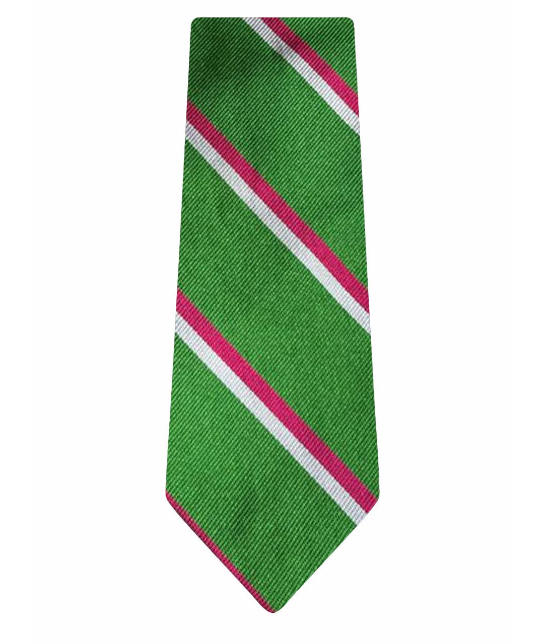 POLO RALPH LAUREN Салатовый шелковый галстук, фото 1