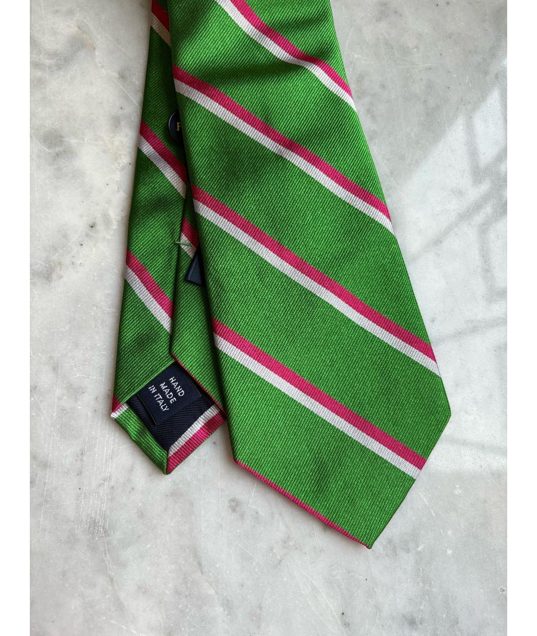 POLO RALPH LAUREN Салатовый шелковый галстук, фото 2
