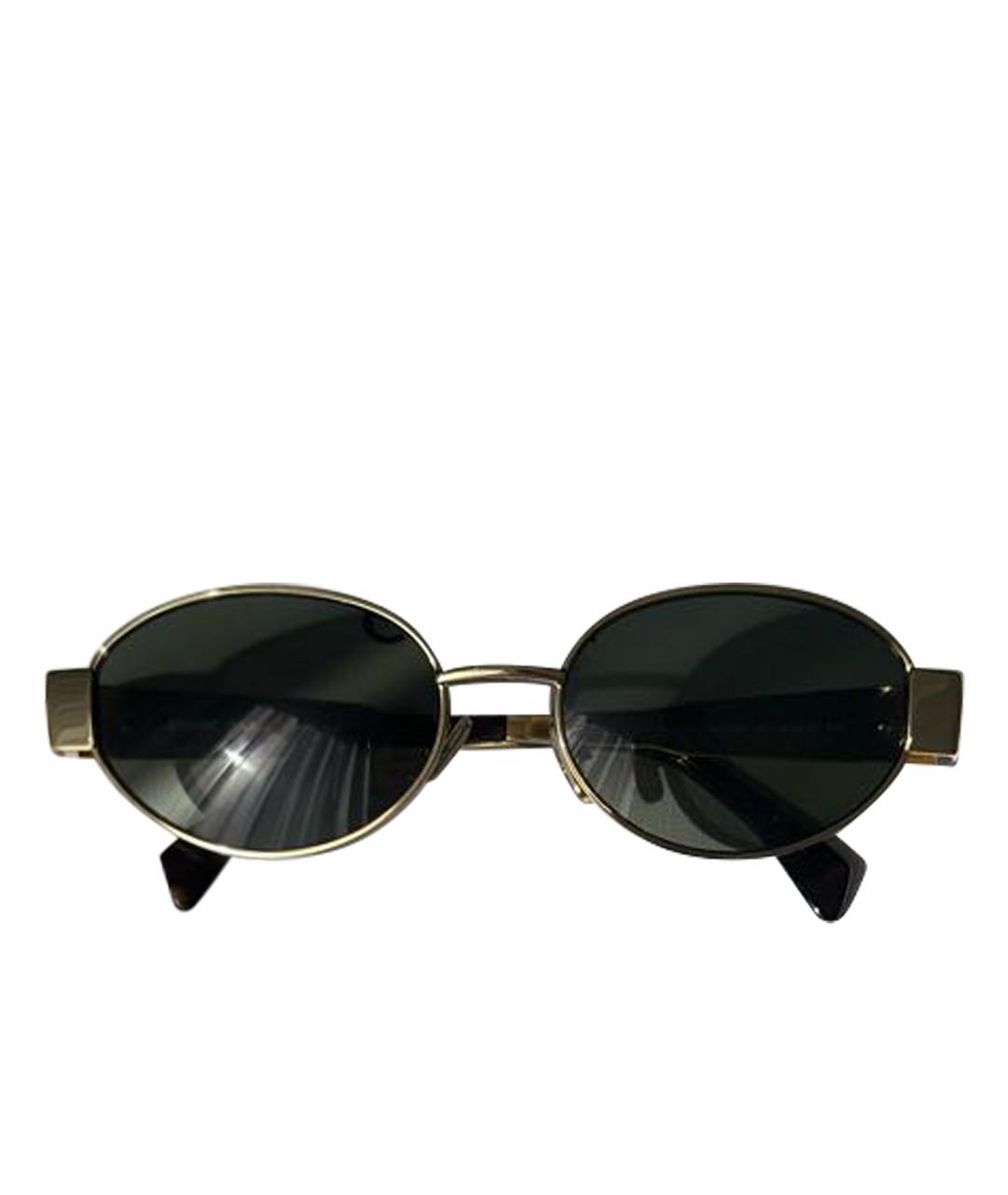 CELINE PRE-OWNED Хаки металлические солнцезащитные очки, фото 1
