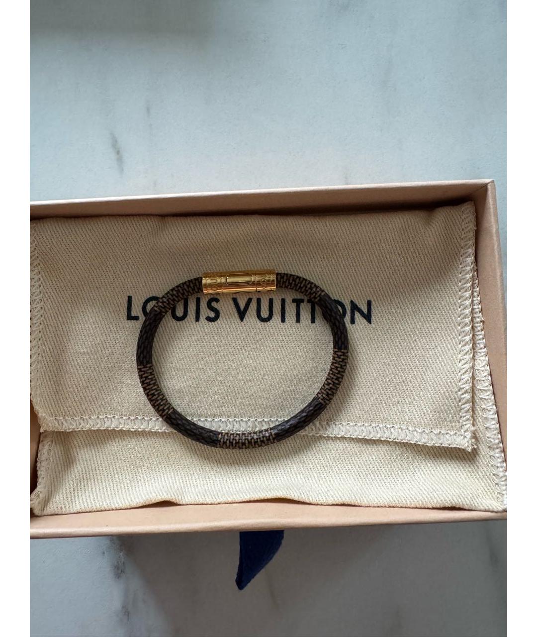 LOUIS VUITTON PRE-OWNED Коричневый латунный браслет, фото 2