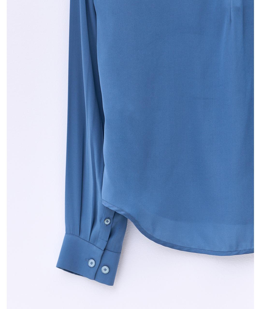 ACNE STUDIOS Голубая шелковая блузы, фото 4