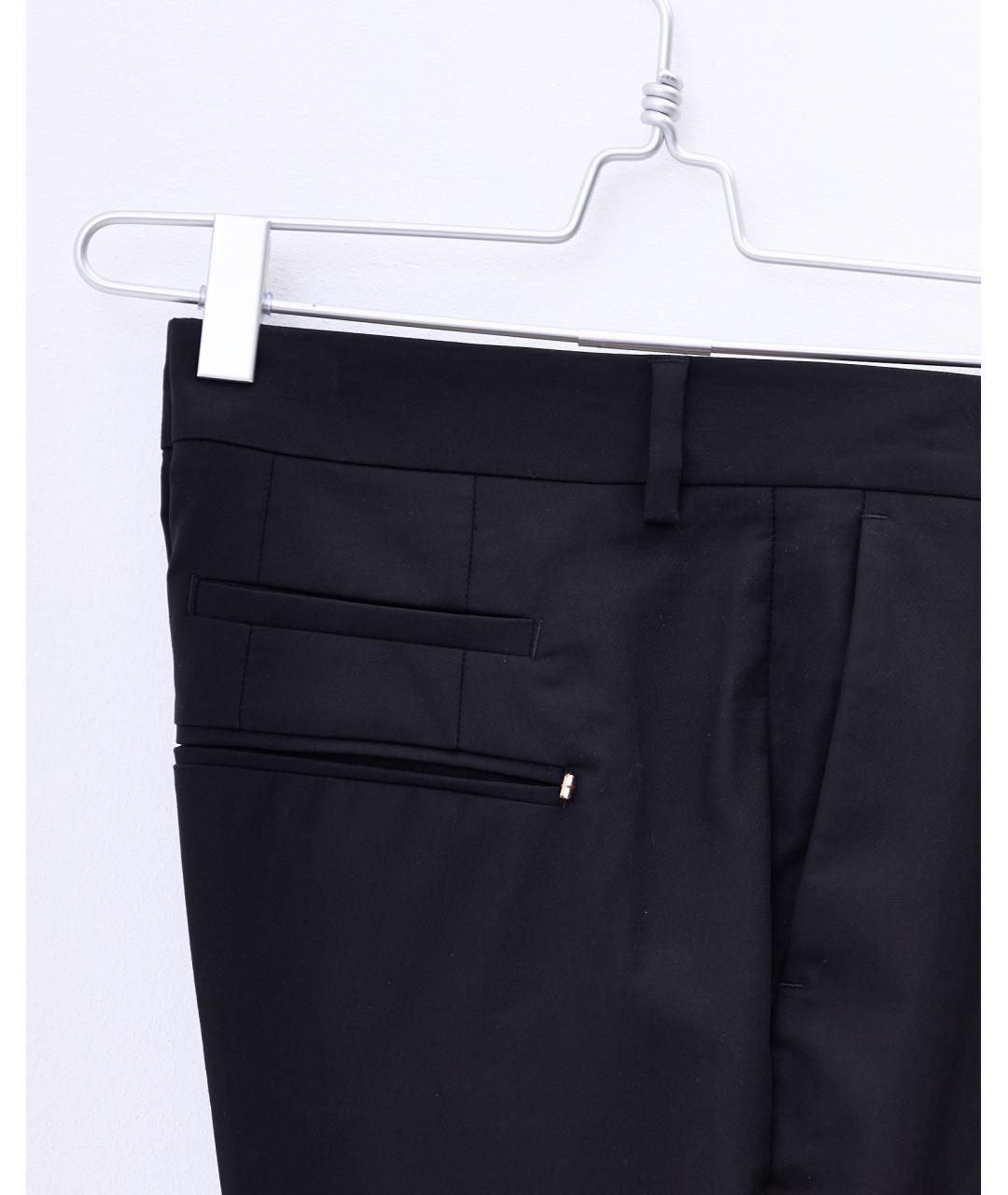 SPORTMAX Черные хлопковые брюки узкие, фото 3