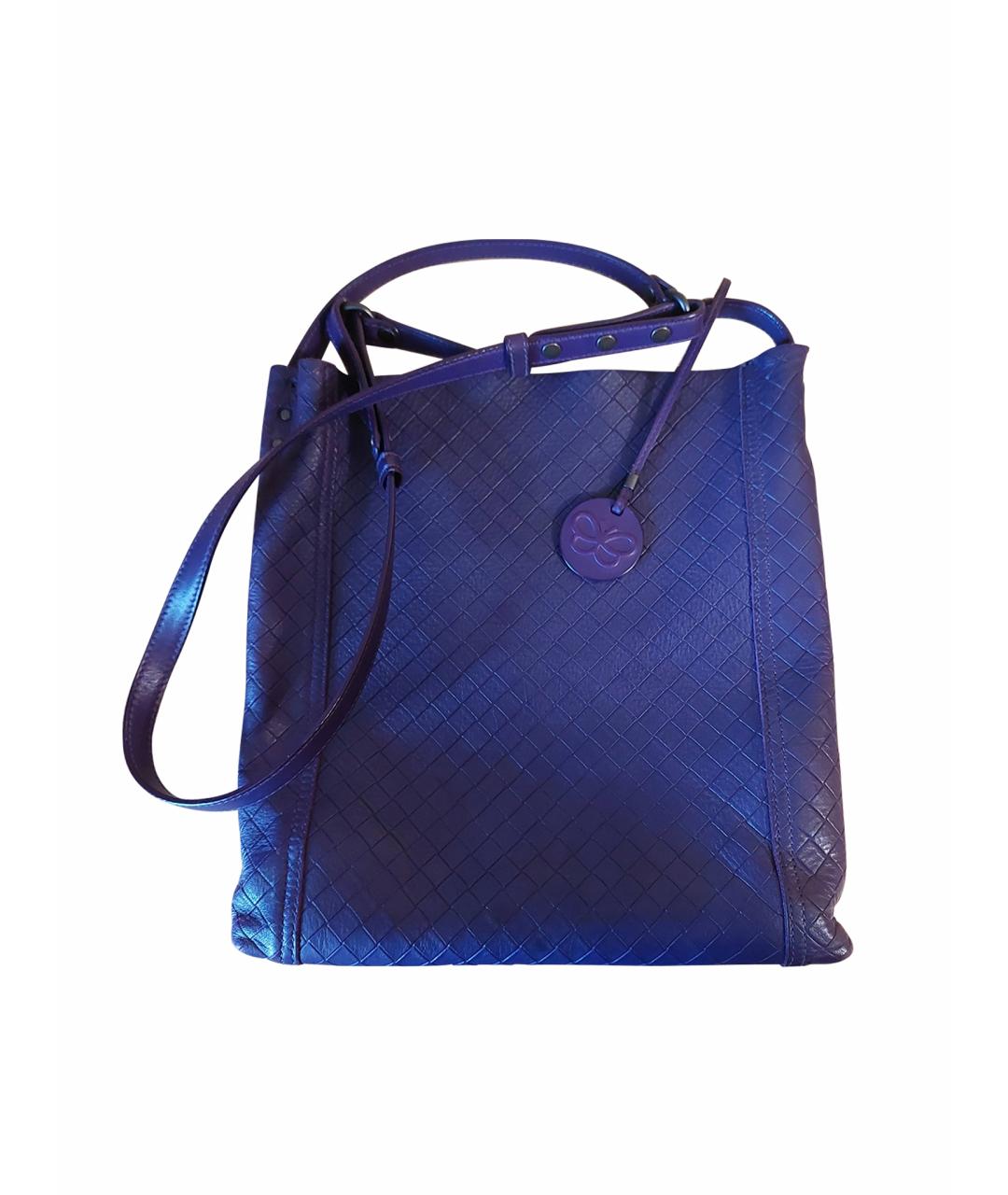 BOTTEGA VENETA Фиолетовая кожаная сумка через плечо, фото 1