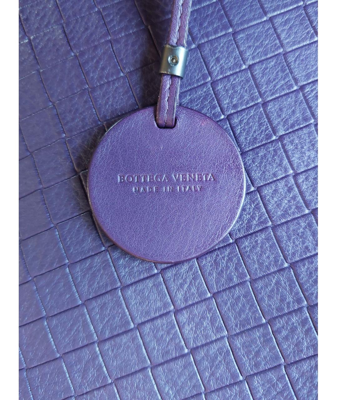 BOTTEGA VENETA Фиолетовая кожаная сумка через плечо, фото 2