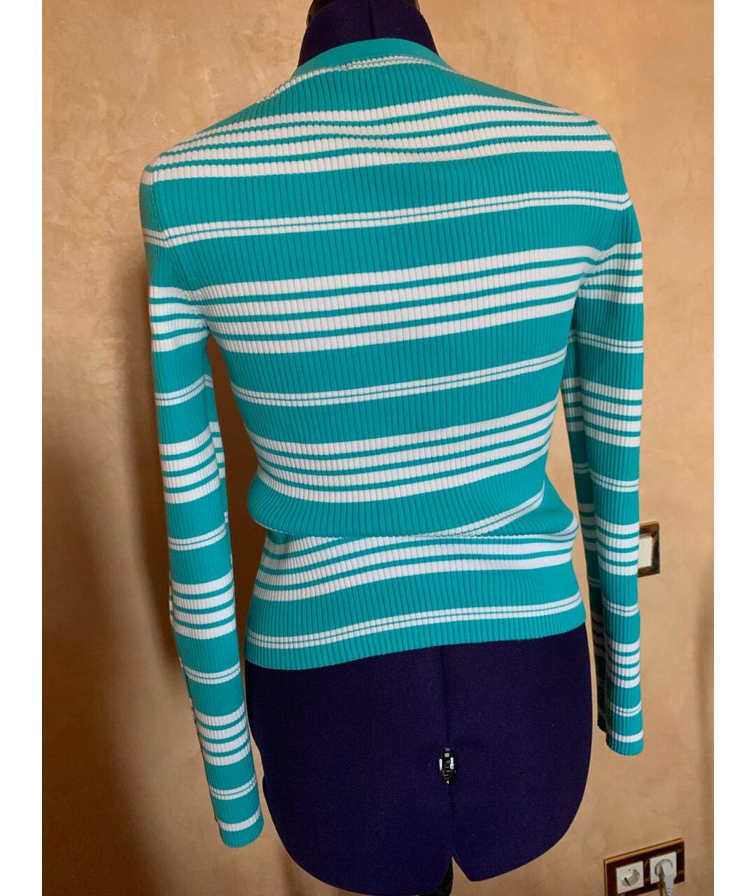 MICHAEL KORS Голубой хлопко-эластановый джемпер / свитер, фото 2