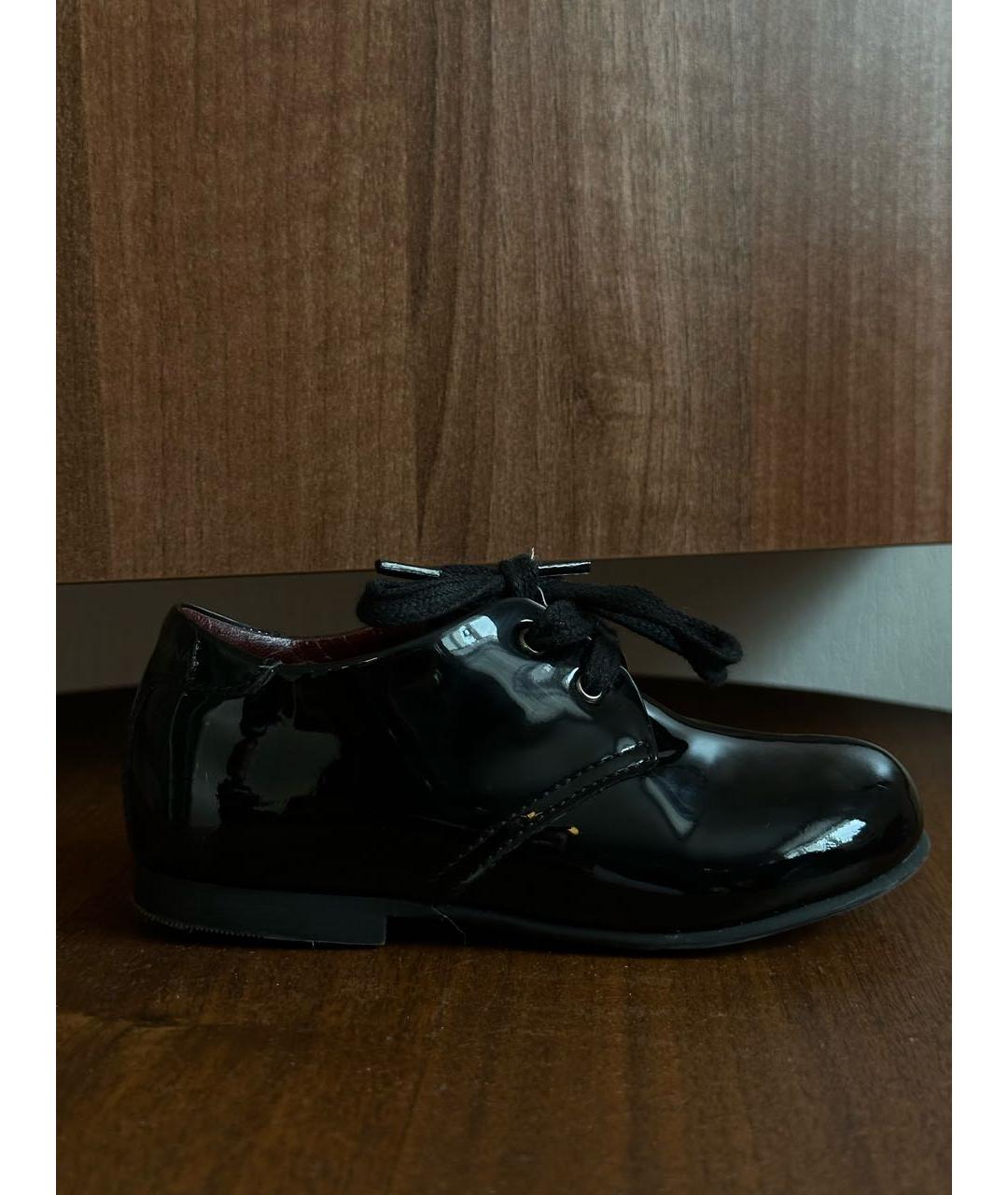 DOLCE & GABBANA KIDS Черные ботинки из лакированной кожи, фото 5