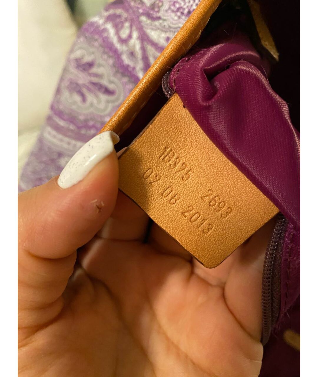 ETRO Фиолетовая кожаная сумка тоут, фото 5