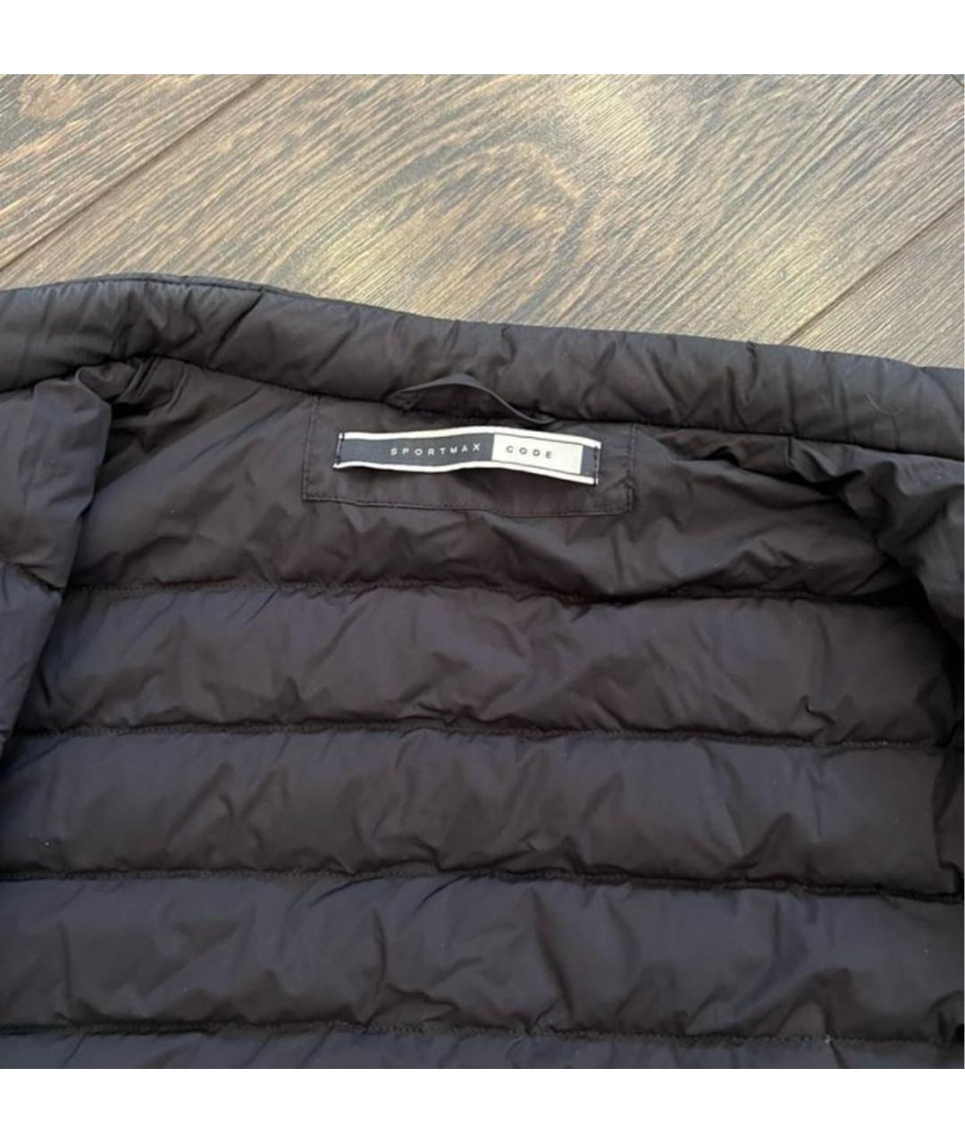SPORTMAX Черная полиэстеровая куртка, фото 3