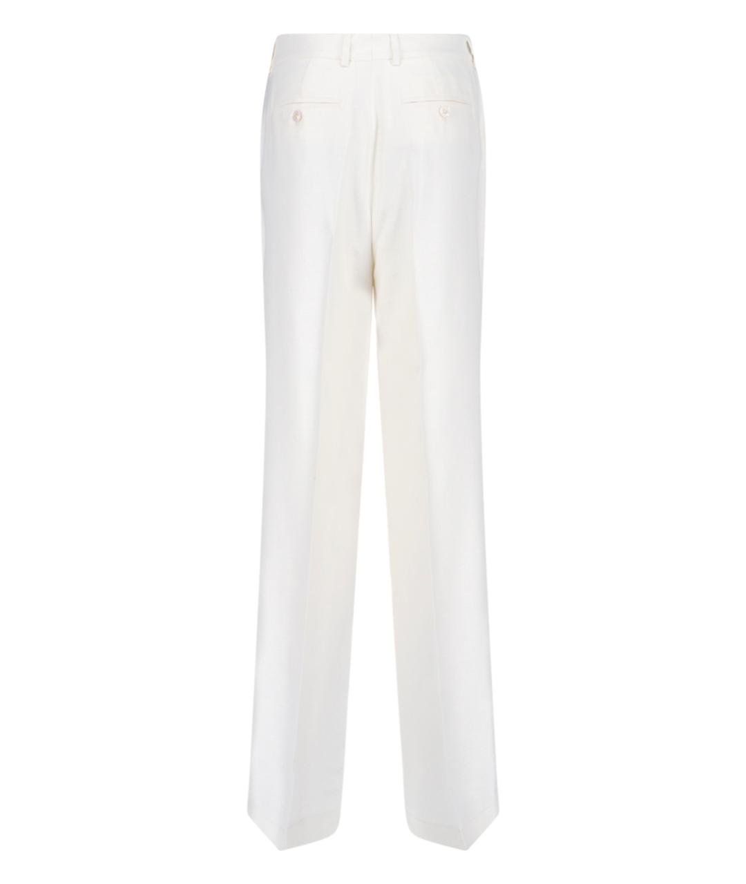 KITON Белые прямые брюки, фото 2