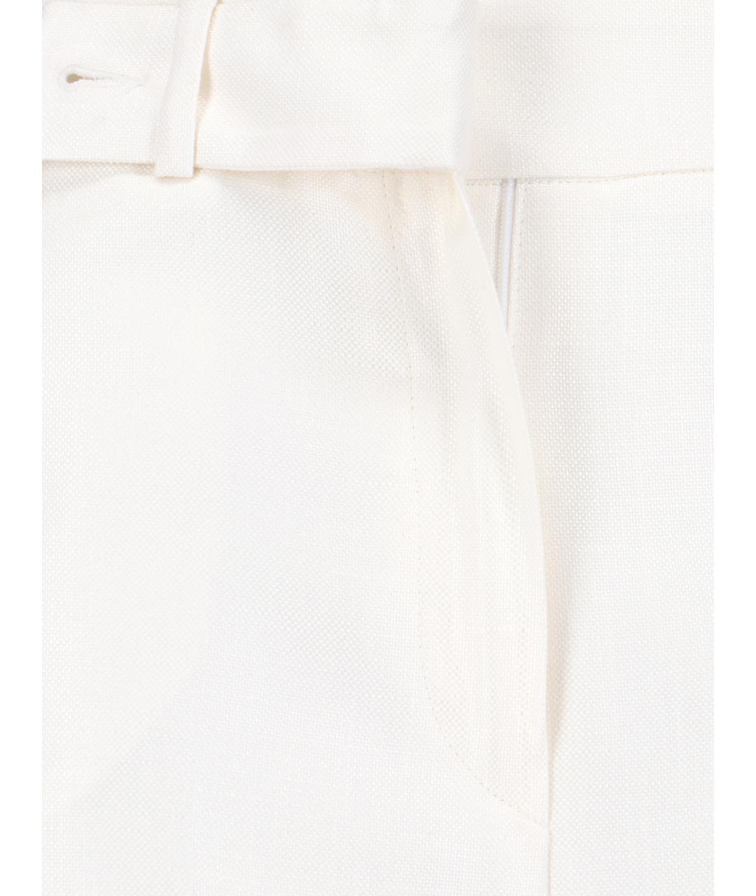 KITON Белые прямые брюки, фото 5