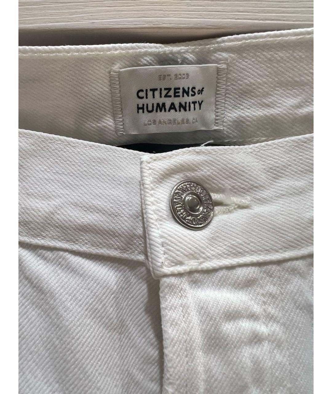 CITIZENS OF HUMANITY Белые хлопковые прямые джинсы, фото 3
