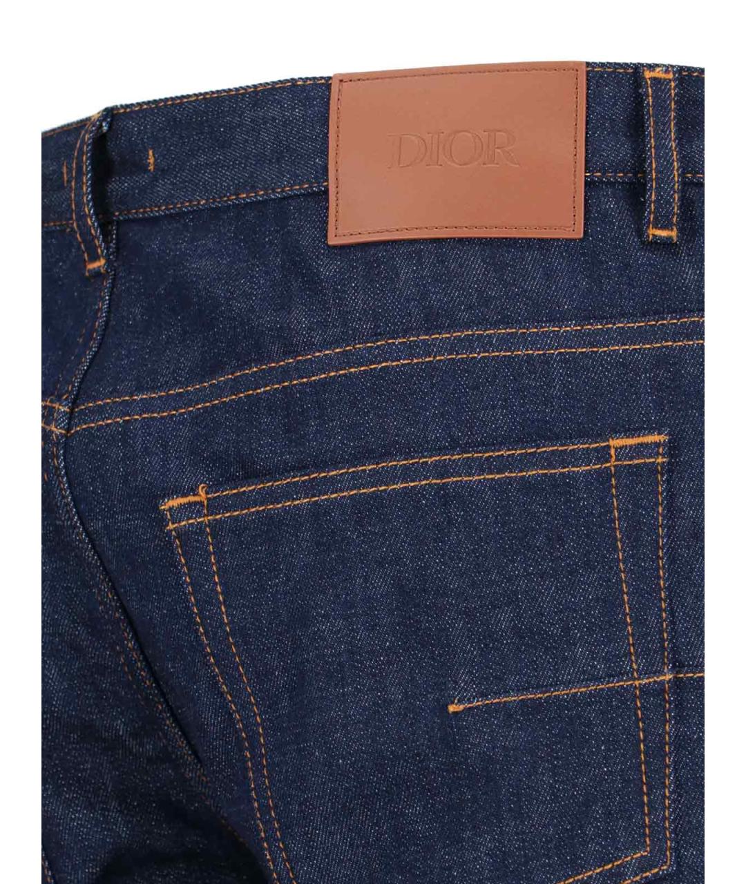 CHRISTIAN DIOR PRE-OWNED Темно-синие хлопковые джинсы скинни, фото 4