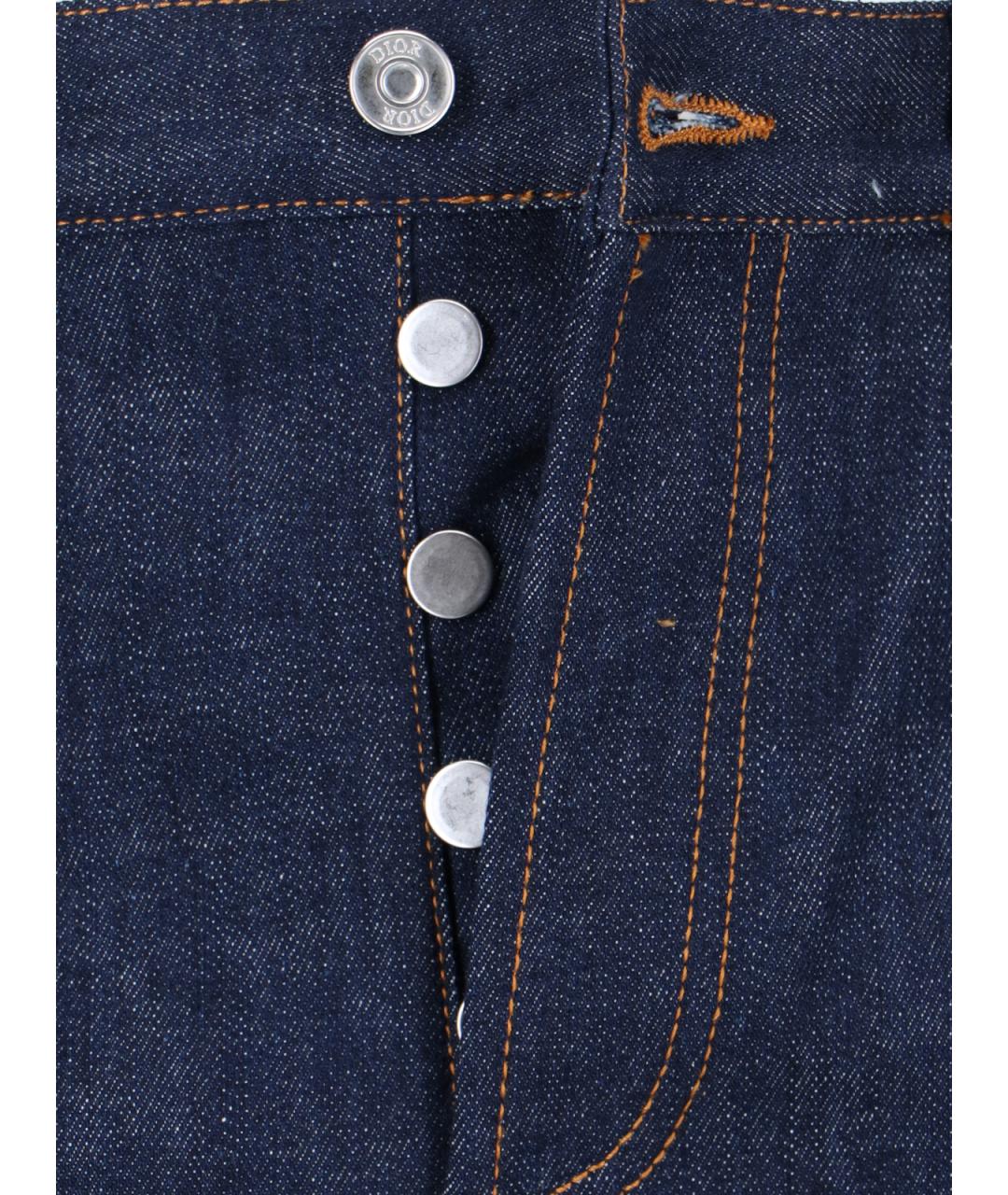 CHRISTIAN DIOR PRE-OWNED Темно-синие хлопковые джинсы скинни, фото 5