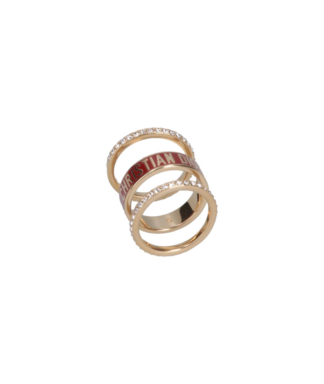 CHRISTIAN DIOR PRE-OWNED Красное металлическое кольцо, фото 1