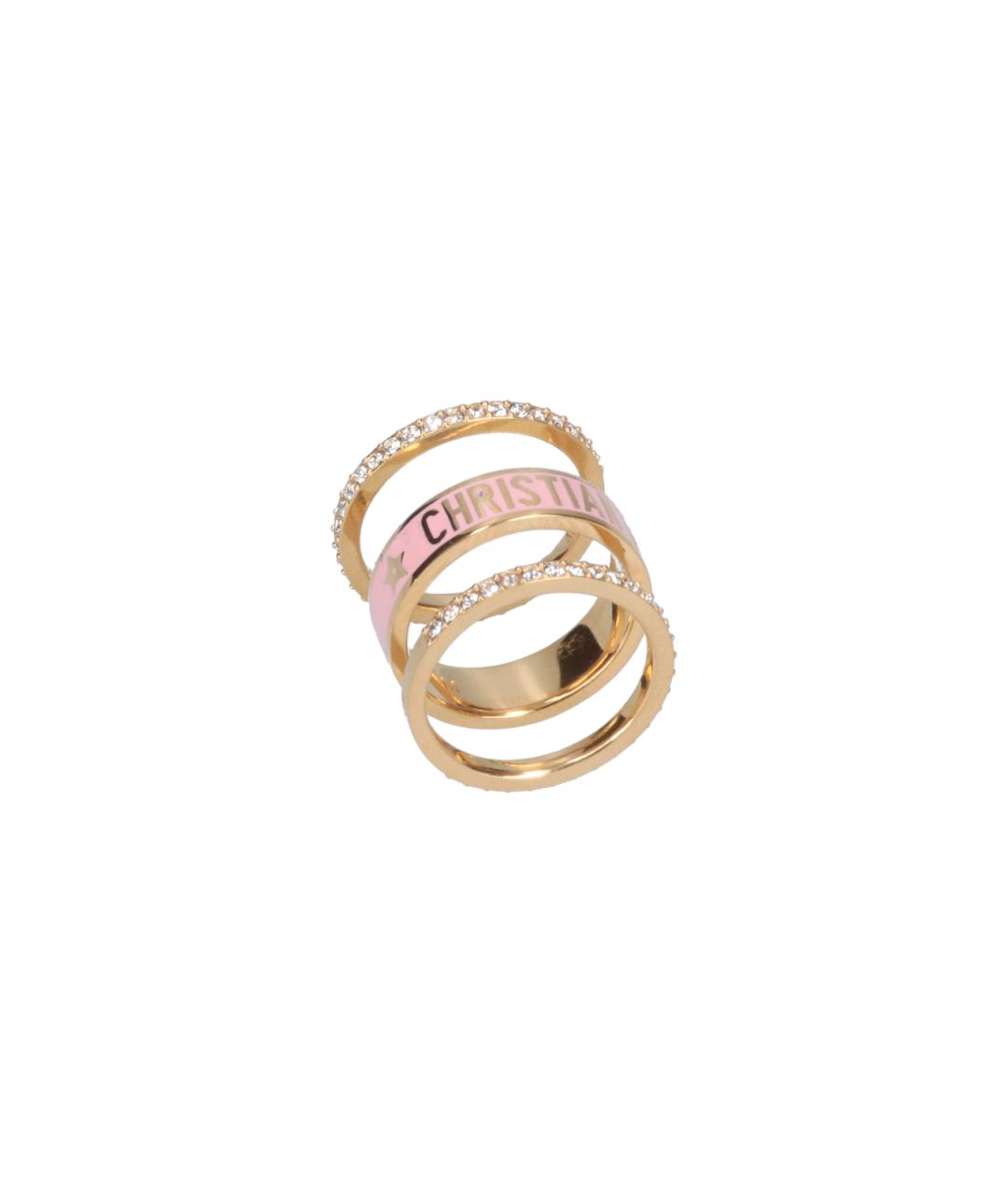 CHRISTIAN DIOR Розовое металлическое кольцо, фото 1