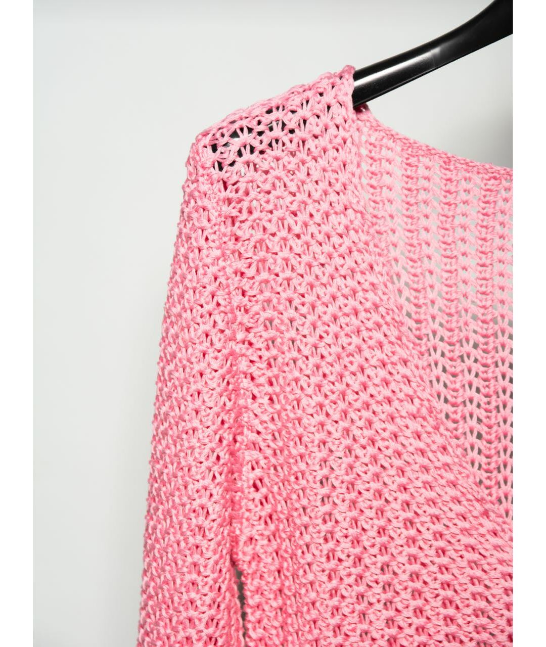 ERMANNO SCERVINO Розовый хлопко-эластановый джемпер / свитер, фото 5