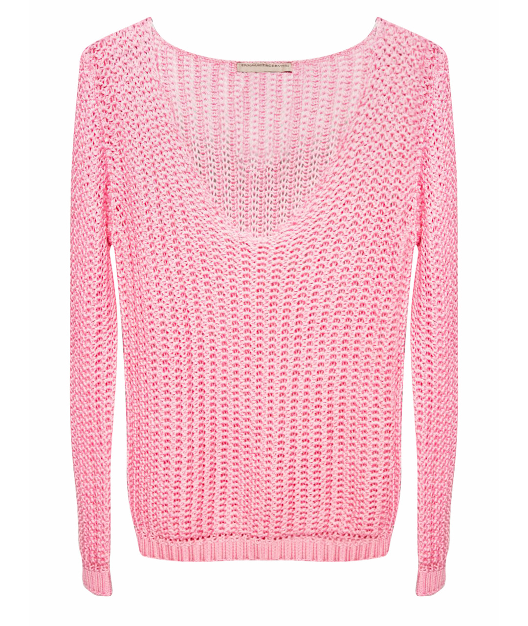 ERMANNO SCERVINO Розовый хлопко-эластановый джемпер / свитер, фото 1