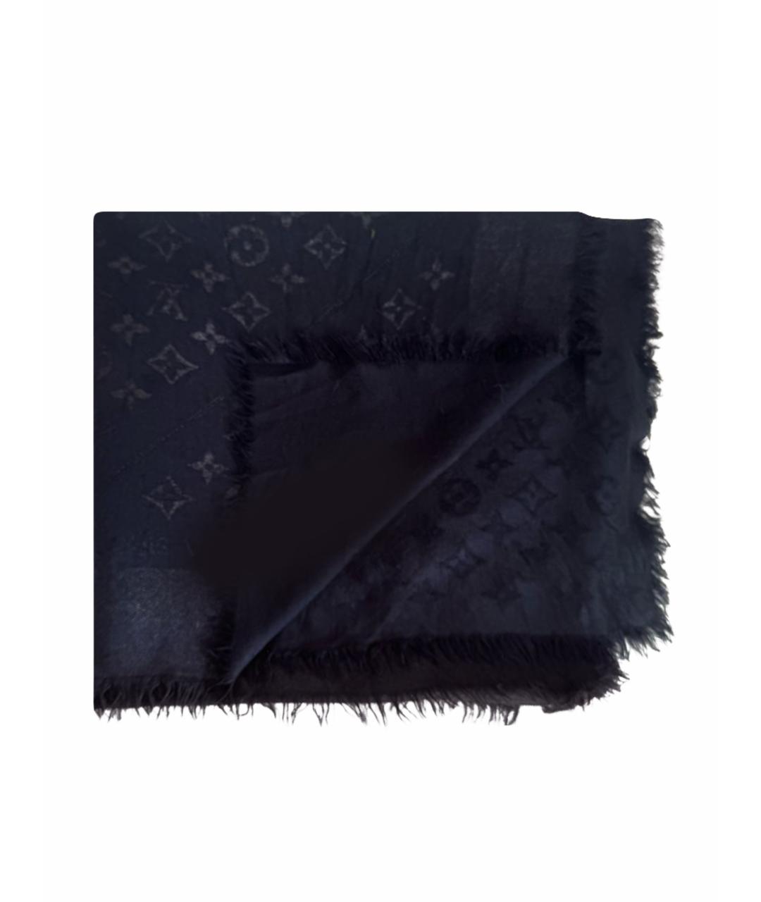 LOUIS VUITTON PRE-OWNED Черный шерстяной платок, фото 1