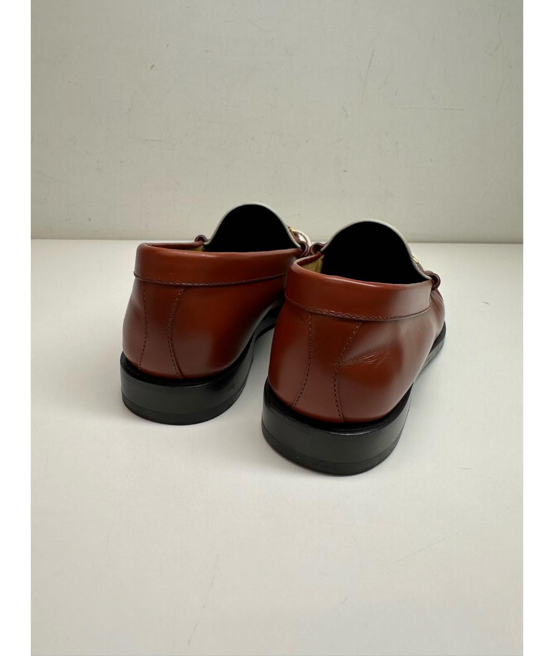 CELINE Бордовые кожаные лоферы, фото 2