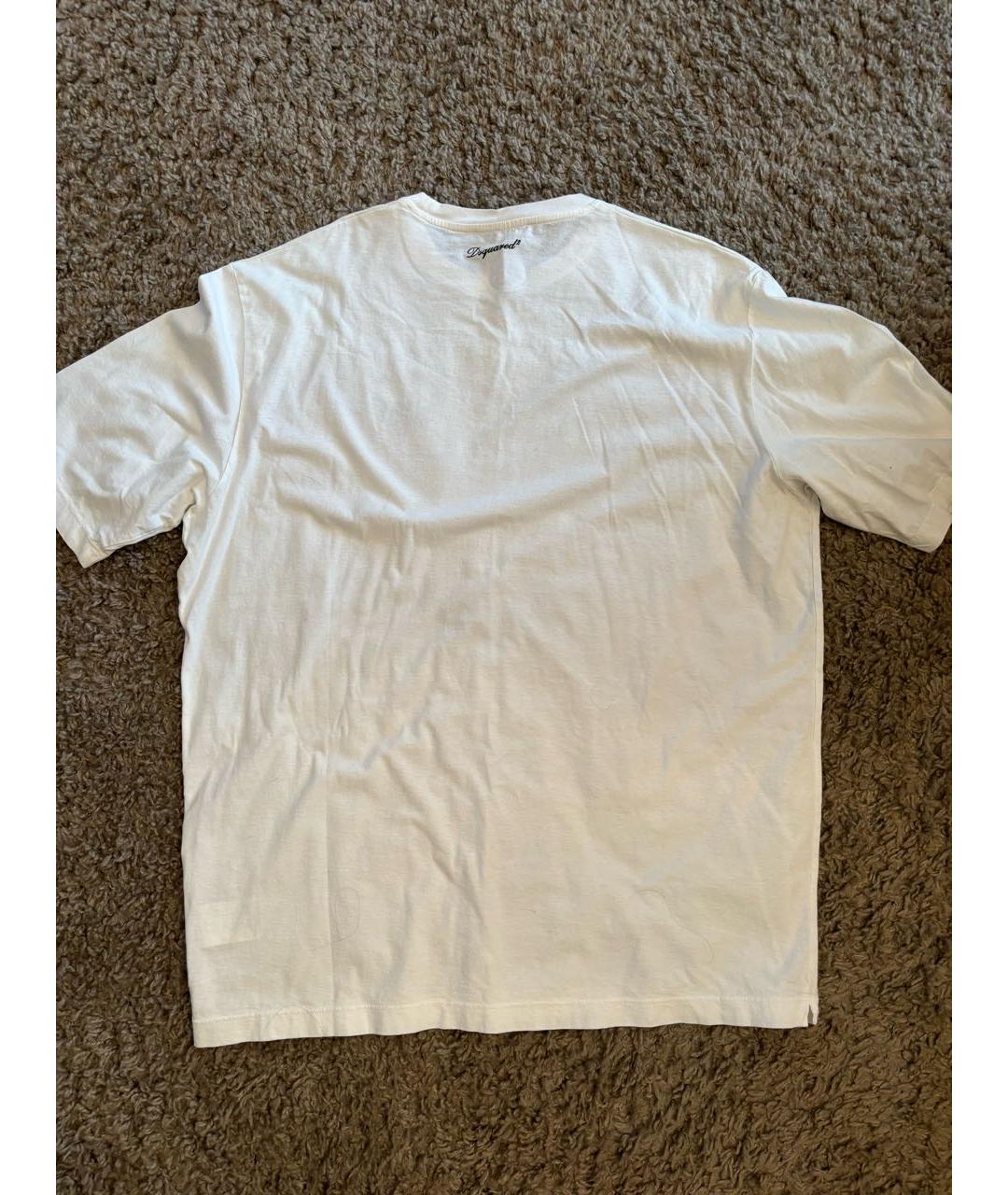 DSQUARED2 Белая хлопковая футболка, фото 2