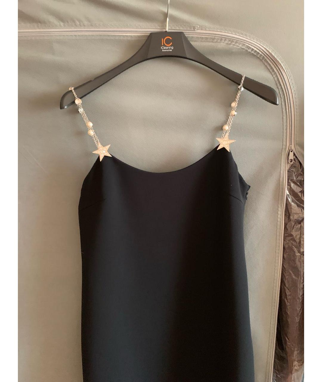 MIU MIU Черное полиэстеровое вечернее платье, фото 3