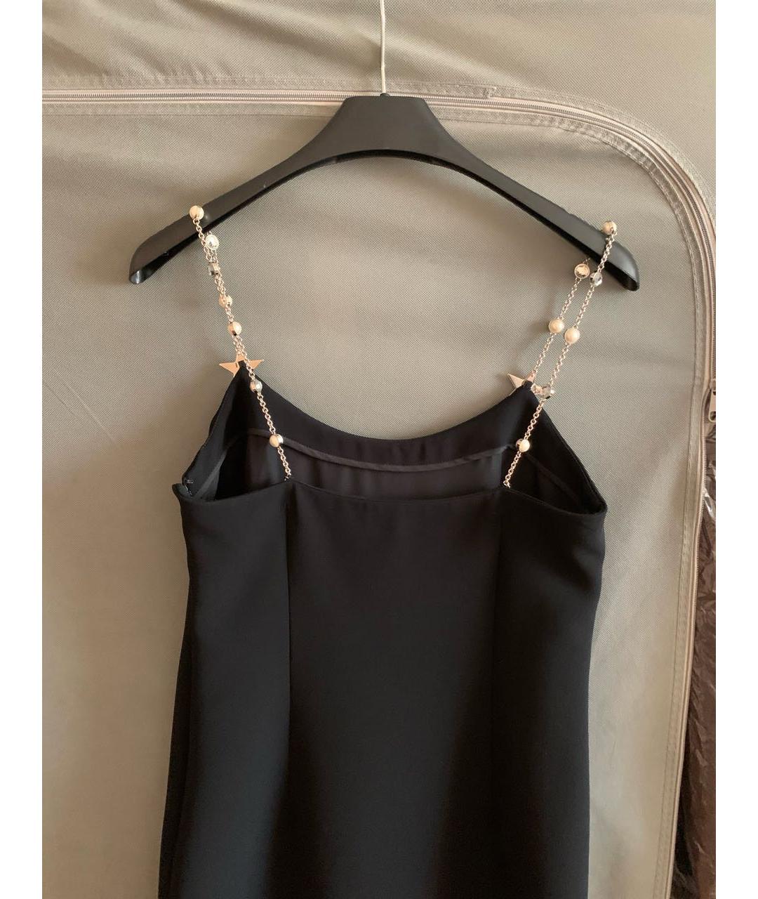 MIU MIU Черное полиэстеровое вечернее платье, фото 2