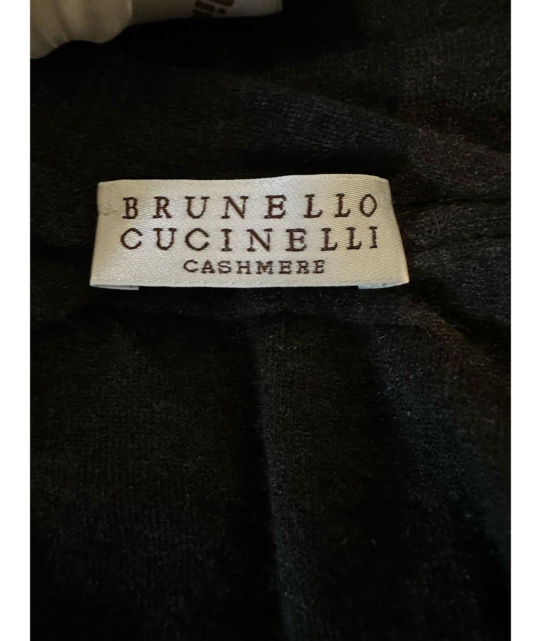 BRUNELLO CUCINELLI Антрацитовое кашемировое платье, фото 2