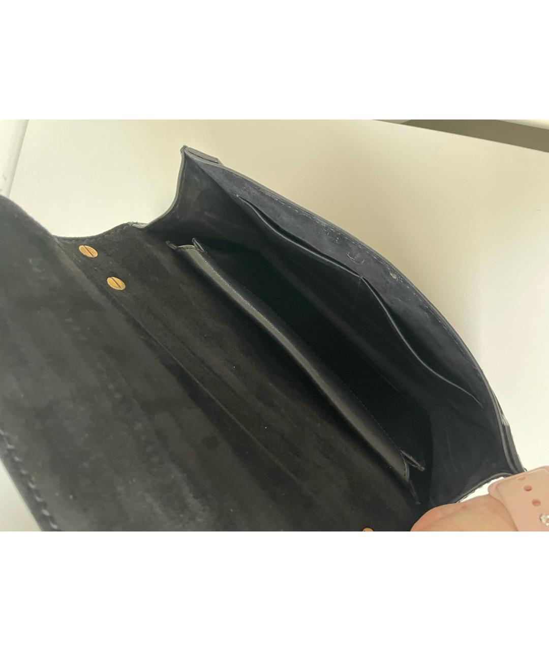 CHRISTIAN DIOR PRE-OWNED Черная кожаная сумка через плечо, фото 4